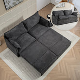 Bellemave® 73.6" 3 - in - 1 corduroy Convertible Sleeper Sofa Couch with Side Storage and USB/C - TYPE Charging Ports - Bellemave